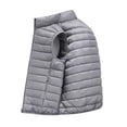 thumbnail image 3 of FRSASU Men's Lightweight Puffer Vest Outerwear Warm thermal Sleeveless Full Zip Up Stand Collar Puffy Jacket Gray, 3 of 6