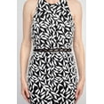 thumbnail image 4 of Alberto Makali Halter Neck Open Back Mermaid Godet Embroidered Mesh Dress-BLACK WHITE / 10, 4 of 4