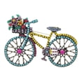 thumbnail image 1 of Bicycle Shape Lapel Pin Brooch Pin Decor Metal Pin Women Brooch Rhinestone Brooch Pin, 1 of 5