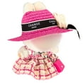 thumbnail image 5 of 4-Piece Elegant Fashion Set for 14-17cm La bubu Dolls | Fuchsia Tweed Dress, Hat, Pearl Necklace & Crossbody Bag | Luxury Outfit  (No Doll), 5 of 6