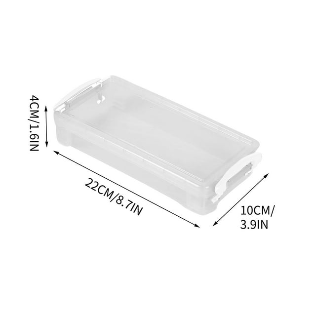 Sketching Pencil Case Thickened Transparent Double Ear Buckle Tool Box Storage Box Plastic Art Stationery Box