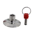 thumbnail image 2 of DimyFew Ball Convert Lid 1.5 Inch Clamp End Cap with Pull Ring PRV Homebrew Cap Pressure Relief Valve Replacement 304 Stainless Steel Fitting Home Brew Connector End Cap Plate DIY Brew 35psi, 2 of 8