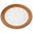 thumbnail image 1 of CIMAXIC Plateau de Fruits en Plastique Réutilisable pour Anniversaire avec Bordure Dorée Plateau de Collations Rond Plat de Service Vintage pour Fête d'Anniversaire Réception Réunions à Domicile, 11.02"X11.02"X0.59 Pouces, 1 of 4