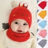 Pudcoco Toddler Baby Boy Girl Winter Cute Rabbit Hat Cap+ Newborn Warm Scarf Set