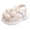 Beige, variant on Tigivemen Infant Baby Shoe Toddler Closed Toe Sandals Flower Summer Water Shoes for Kids Wedding Dress Flat Sandal Pink Size 4