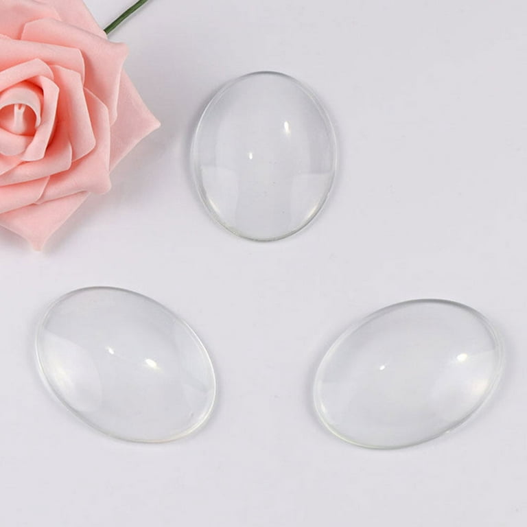 Glass Cabochons 30x40 mm for Jewelry Making 50 PCS Oval Cabochon