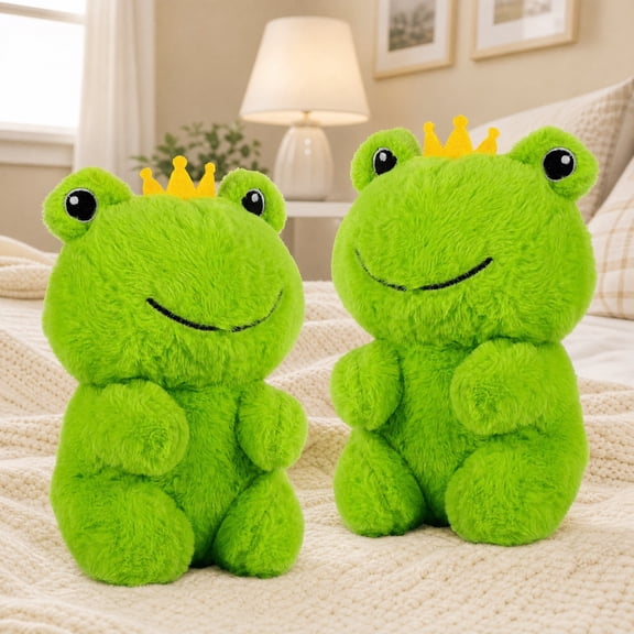 Sew Butiful 2 Pack Frog Stuffed Animal Plush, 9" Cute Green Frog Plushies, Soft Stuffed Frog Toys for Girls, Kids Birthday Gift, Bedroom Decor