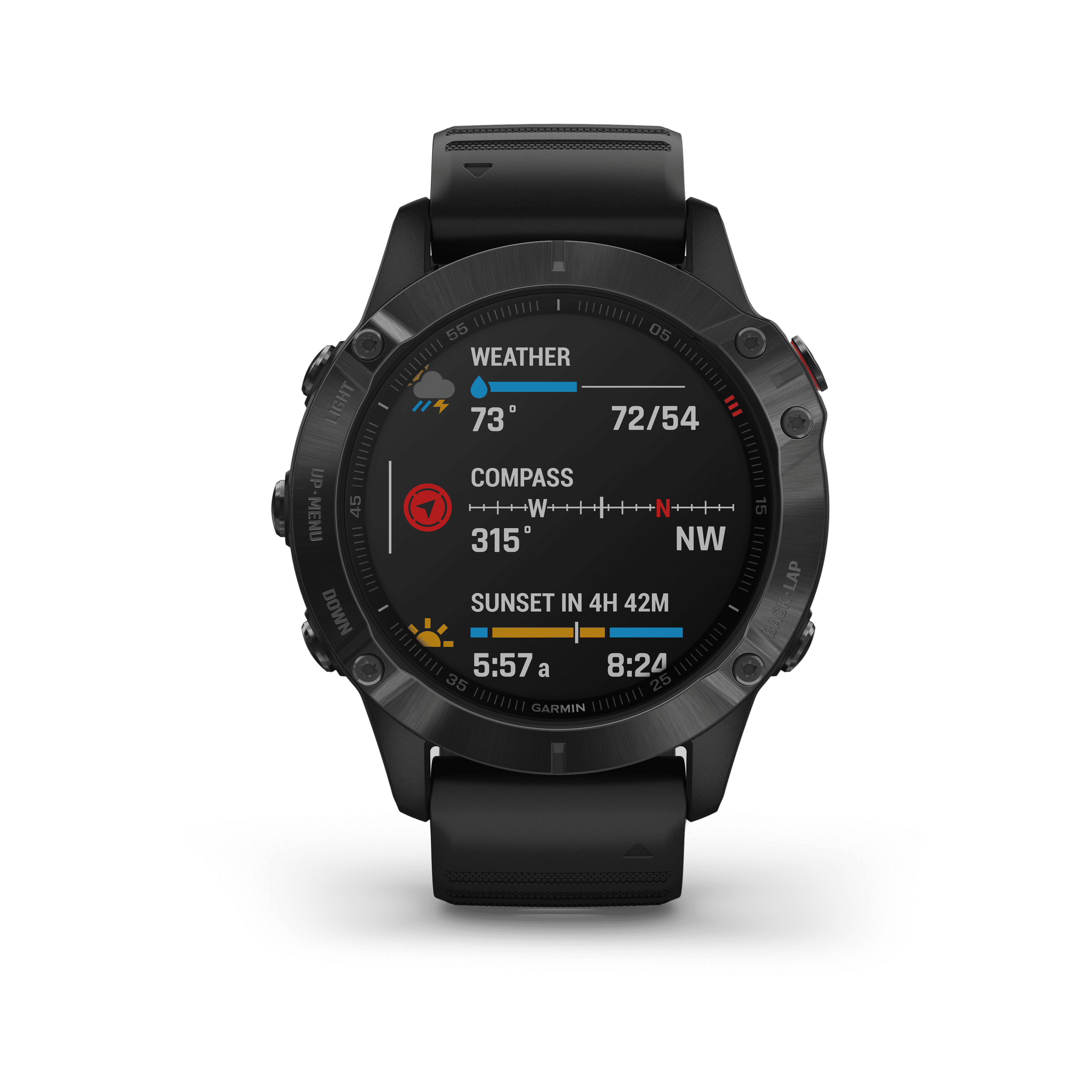 Garmin 010-02158-01 fenix 6 Pro, Premium Multisport GPS Watch, Features  Mapping, Music, Grade-Adjusted Pace Guidance and Pulse Ox Sensors, Black