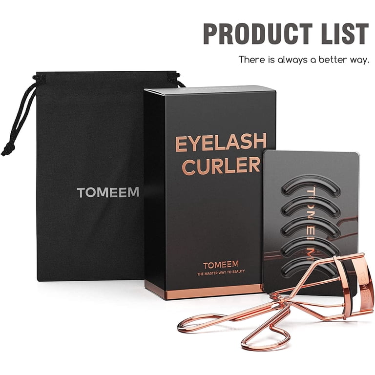 TOMEEM Eyelash Curler with Comb, 5 Replacement Pads photo 2