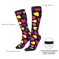 thumbnail image 4 of Xecao Colorful Hearts print thigh-high socks, crafted for both men and women with a stretchy, high-opaque design perfect for daily wear, 4 of 6