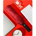 thumbnail image 1 of 12 Bone Automatic Black Rubber Folding Sunscreen Umbrella Men's Business style Reverse Umbrella, 1 of 3