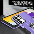 thumbnail image 5 of Phone Case for Samsung Galaxy S22 Ultra Case, S22 Ultra Phone Case Built in 360 Rotating Ring Stand, Luxury Heavy Duty Armor Hard PC Soft TPU Slim Phone Case for Samsung Galaxy S22 Ultra - Purple, 5 of 10