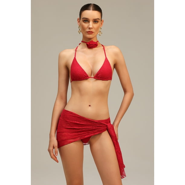Conjunto de bikini bellabarnetten Imaan Flowers Lace para mujer