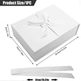 thumbnail image 2 of Luxury Gift Box with Ribbon,Folding Gift Cardboard Box for Presents with Lid 26.5x19x8cm White, 2 of 5