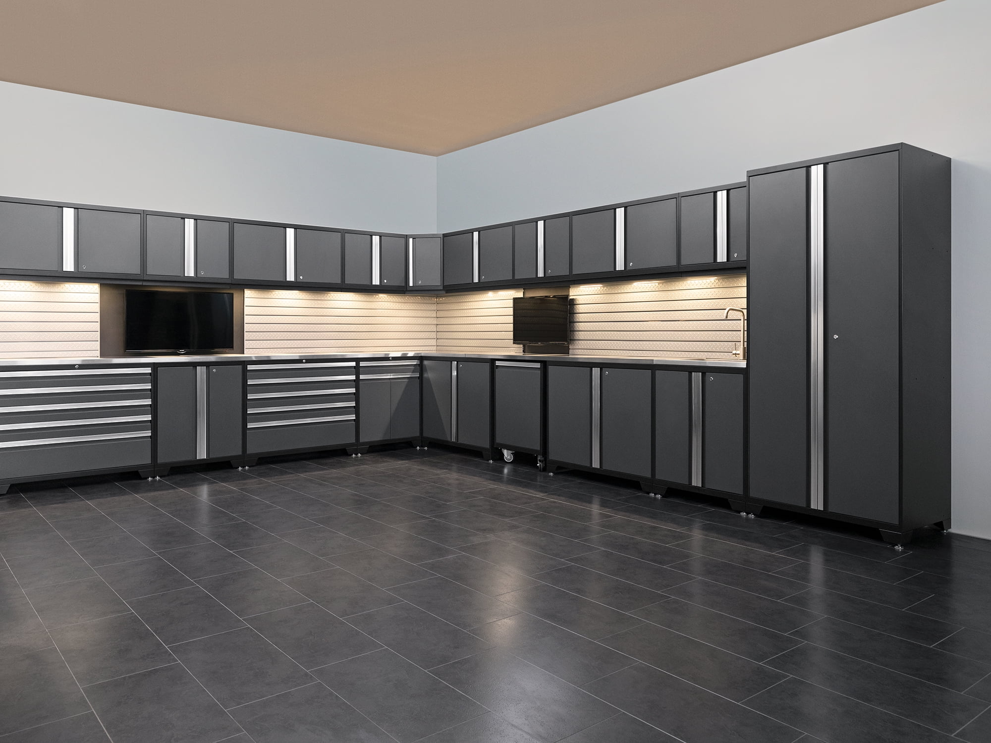NewAge Products Vinyl Tile Flooring - 800 sqft - Slate Gray