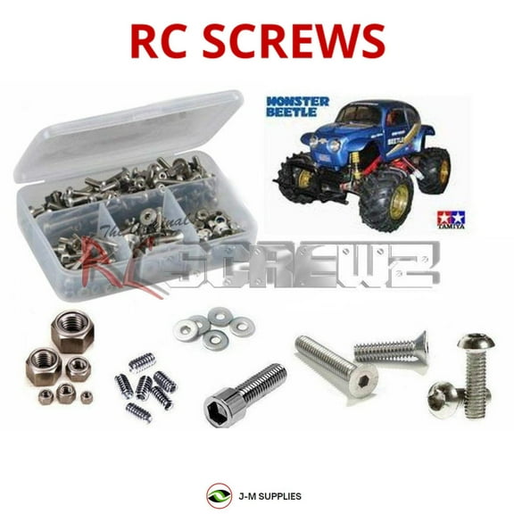 RCScrewZ Stainless Steel Screw Kit tam131 for Tamiya Monster Beetle 1/10 (1986) (#58060) | SET