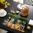 thumbnail image 3 of St. Patrick's Day Placemats Set of 8, Green Lucky Shamrocks Harp Beer Black Placemats for Dining Table, Place Mats for Kitchen Tabletop, Waterproof Wipeable Dining Table Mats Set, 3 of 9