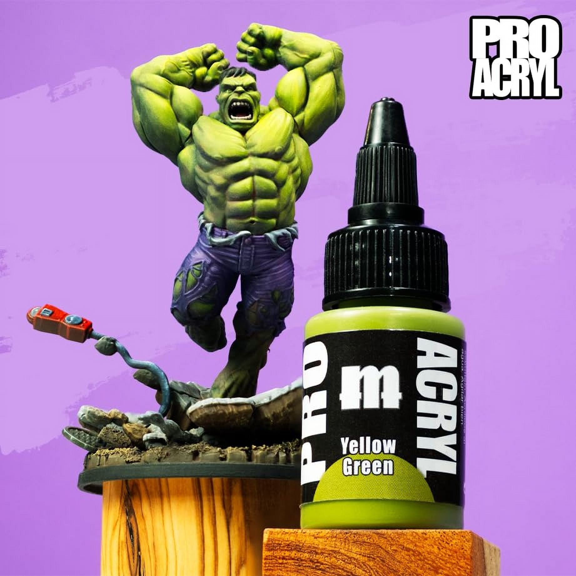 Monument Hobbies Pro Acryl Expansion Set #2 - Transparents! Acrylic Model Paints for Plastic Models - Miniature Figures Painting, no-clog cap, comes loaded with glass agitator
