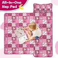 thumbnail image 4 of Pink Plaid Baseball Pattern Toddler Nap Mats for Kids Preschool,Sleeping Mat Bag or Kids,Toddler Sleeping Bag,Toddler Nap Mat or Daycare, 4 of 6