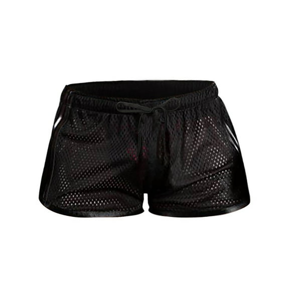 Gyexs Men's 3-Inch Mesh Workout Shorts - Breathable Quick-Drying Swim Trunks Running Gym Athletic Fitness Casual Swimwear Black, Size L