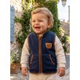 thumbnail image 3 of RUINIXCW Toddler Baby Boy Girl Thin Fleece Vest Jacket Infant Boy Fall Winter Clothes Zip Up Stand Collar Bear Embroidery Sleeveless Jacket Pocket, 3 of 10