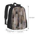 thumbnail image 2 of Daiia Wooden Texture Backpack for Men and Women -Durable Backpack Large Capacity, Water-Resistant Bag with Adjustable Straps and Laptop Compartment, 2 of 7