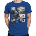 thumbnail image 2 of Houston Cityscape Urban Men's Royal Blue T-shirt, 2 of 3