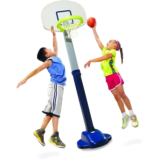 Little Tikes Adjust and Jam Pro Basketball Set, Blue