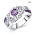 thumbnail image 2 of Anillo de cobre con diamantes de imitación para mujer, reemplazo decorativo, romántico, brillante, para chicas, señoras, banquete, anillos, Ropa, zapatos y accesorios Miscelánea Tamaño 10 Guardurnaity AP016470-05, 2 of 6
