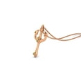 thumbnail image 2 of Lemon Quartz Trident of Poseidon Greek Mythology Necklace 925 Sterling Silver Rose Vermeil, 2 of 4