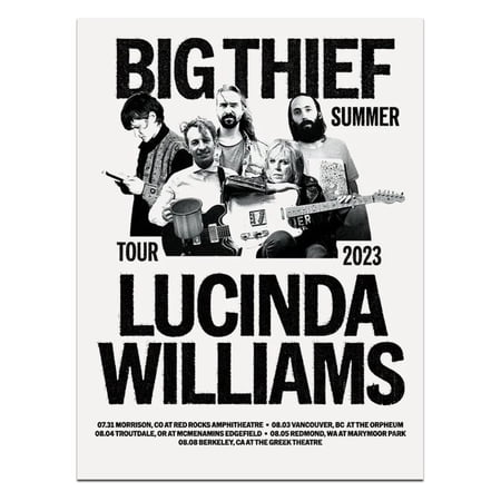 Summer Tour with Lucinda Williams Poster Size 24''x36''-Gategoo
