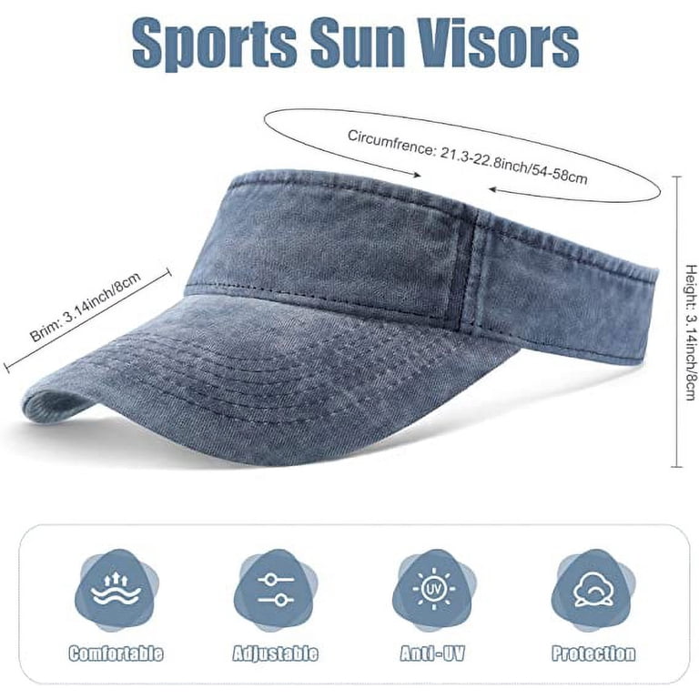 Sports Denim Sun Visors Hats for Women UV Long Brim Sun Hat  display picture 3