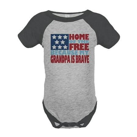 

Custom Party Shop Kid s 4th of July Raglan Onepiece Grey