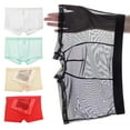 thumbnail image 2 of Men Boxer Underwear Summer Ultra Thin Perspective Mesh Yarn Shorts Briefs Mid-rise U-Convex Panties, 2 of 7