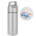 thumbnail image 3 of Container&nbsp Portable Waterproof Stainless Steel Pills Case Container Bottle Keychain For Elderly(Steel Color, 3 of 8
