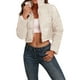 thumbnail image 3 of VISgogo, chaqueta corta para mujer, chaquetas de plumón de Color sólido a la moda, abrigo acolchado recortado, abrigo cálido de invierno VISgogo moda, 3 of 6