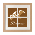 thumbnail image 1 of b pterosaur b art deco fashion Frame Wall Tabletop Display 4 Openings Picture, 1 of 3