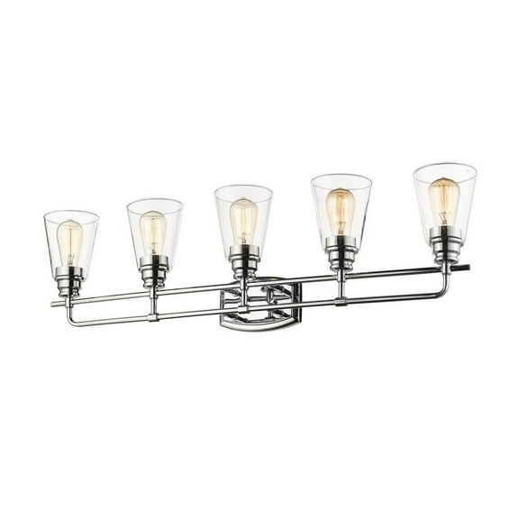 5 Light Vanity Light in Utilitarian Style 36.75 inches Wide By 10.75 inches High Bailey Street Home 372-Bel-2750645