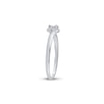 thumbnail image 4 of 10kt White Gold Womens Round Diamond Solitaire Promise Ring 1/8 Cttw, 4 of 4