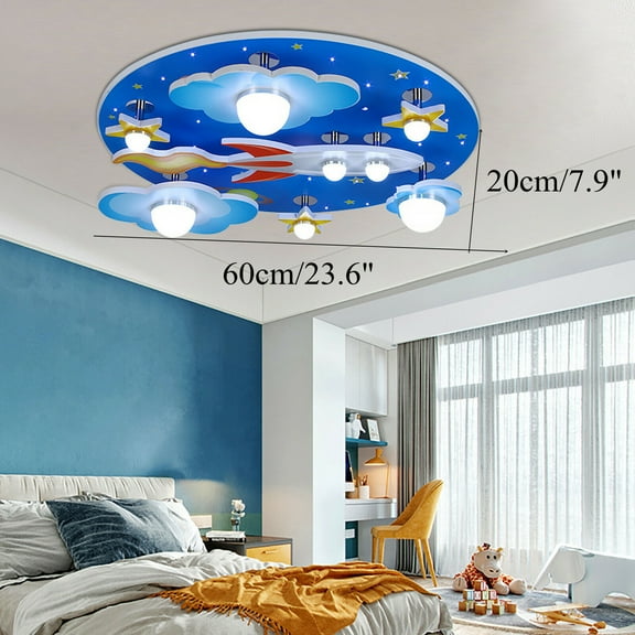 Cartoon Plane Ceiling Light Aircraft Children Pendant Lamp Kids Room Chandelier