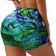 thumbnail image 1 of Balery Colorful Stained Glass Crocodile Pantalones cortos de entrenamiento estampados para mujer, sin costuras, ajustados, para gimnasio, yoga, correr, deportes, ejercicio activo, fitness.-XX-Large, 1 of 8