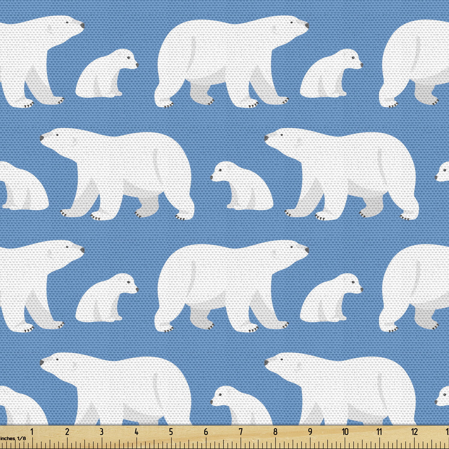 Polar Bear Bear Polar Mountains Geometric Spoonflower Fabric by the Yard 