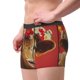 thumbnail image 2 of Balery White And Red Daisy Cow Calzoncillos bóxer para hombre, ropa interior de algodón suave y transpirable con cinturilla de nailon-Small, 2 of 5