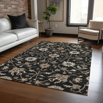 Addison Rugs Chantille Indoor/Outdoor Traditional Global Black Washable Rectangle Rug, 10' x 14'
