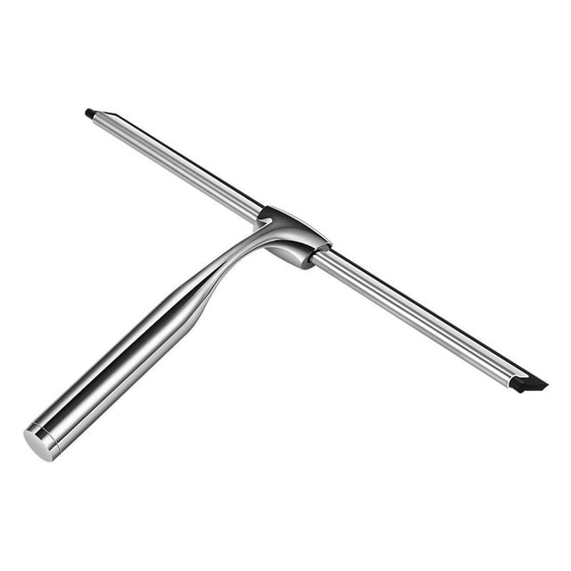 Escobillas de ducha de acero inoxidable con gancho autoadhesivo, escobilla de goma para ventana, para puertas de ducha, limpiaparabrisas de espejo de baño, vidrio de ventana