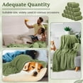 thumbnail image 4 of 18 Pieces Soft Fleece Blankets Bulk 50 x 60 Inch Lightweight Flannel Blanket Plush Throw Blankets for Wedding Sofa Home Outdoor Couch Bed Gifts(Green), 4 of 12