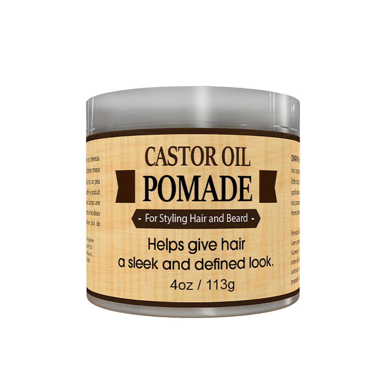 Okay MEN Castor Oil Beard and Hair Pomade For Styling Hair And Beard, All Day Hold 4 Oz