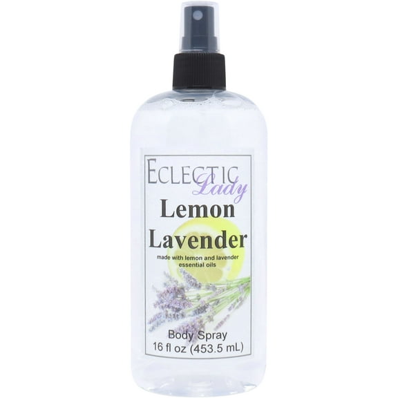 Lemon Lavender Body Spray, Eclectic Lady, Hydrating Mist, Unisex, 16 oz