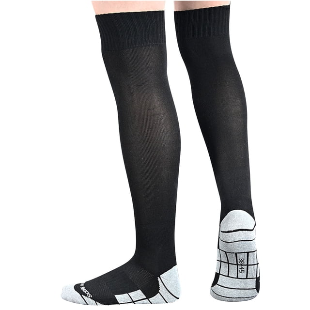 Funicet Childrens Sports Socks Solid Color Football Socks High Tube Socks Knee High Socks
