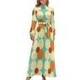 thumbnail image 1 of Vestido largo Retro Land Flower Power Crema y Naranja ropa para mujer vestidos de novia para mujer, 1 of 4